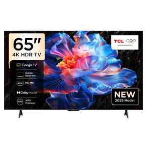 TCL 65 Inch P6K 4K HDR TV | 4K UHD Smart Google TV | AiPQ Processor | HVA Panel | HDR10, HLG, 60Hz | Ai Clarity, Ai Color, Ai HDR, Ai Contrast | Dolby Audio | MEMC | Metallic Bezel-less - 2025 Model