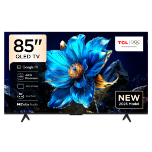 TCL 85-Inch QLED 4K Smart TV (85P7K – 2025 Model) | Google TV | AiPQ Processor | 120Hz | Dolby Vision & Atmos | HDR10+ | ONKYO 2.1ch Audio | Slim Uni-body Design | Black